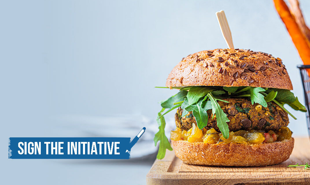 VEGAN MEAL – SIGN THE EUROPEAN INITIATIVE TO GUARANTEE MORE VEGAN ALTERNATIVES AND SAVE ANIMALS, THE ENVIRONMENT AND YOUR HEALTH